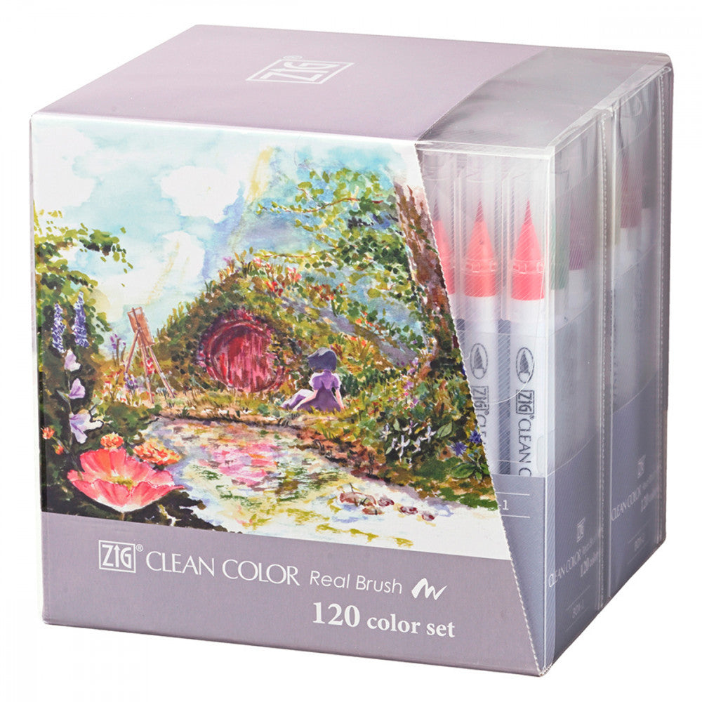 Estojo Zig Real Brush Kuretake 120 Cores